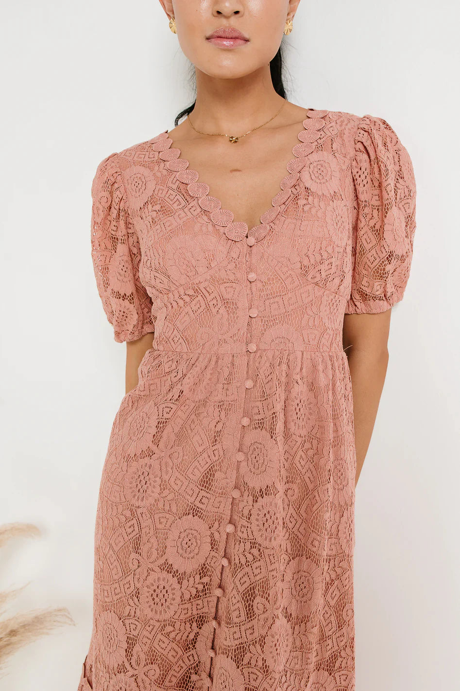 Rowan Lace Dress in Pink FINAL SALE