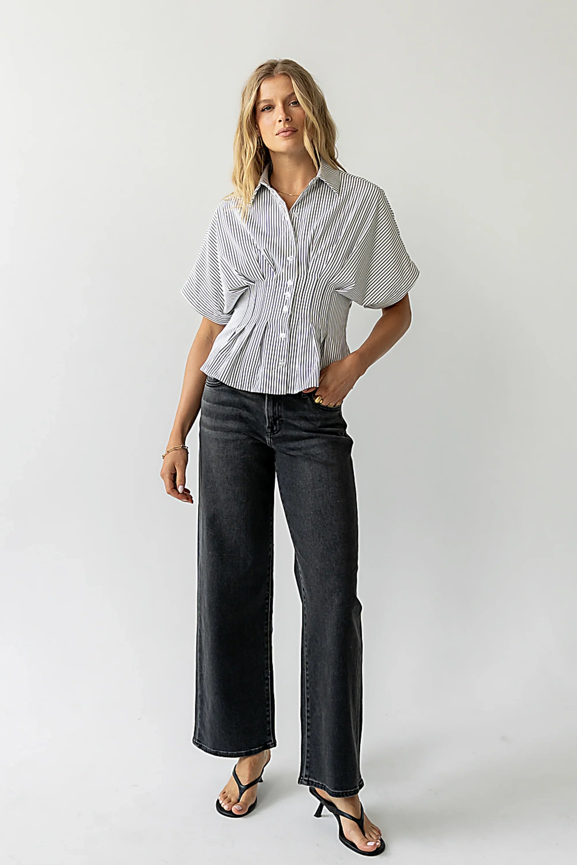 Sloane Wide Leg Jeans in Black