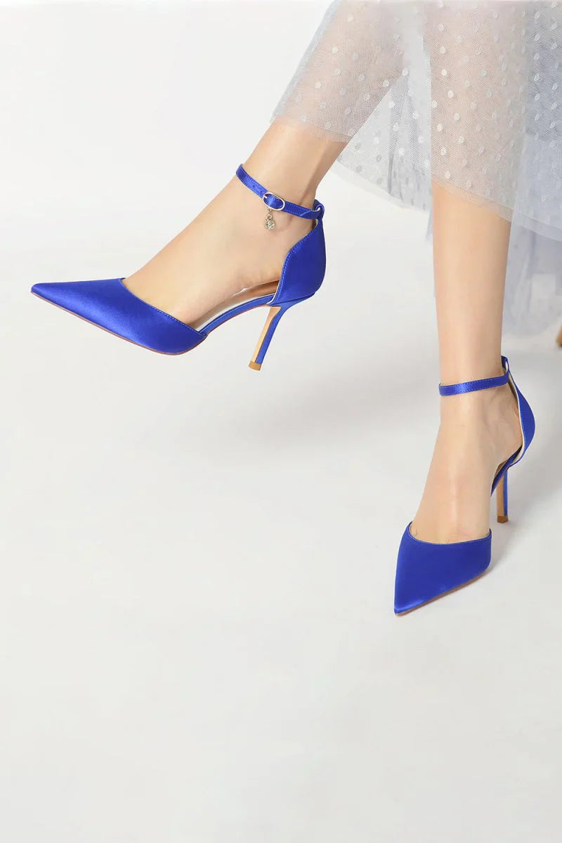 Pointed Toe Ankle Strap High Heels Shoes