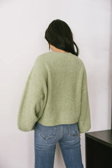 Aliyah Knit Sweater in Green FINAL SALE