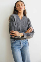 Addie Wrap Cardigan in Charcoal FINAL SALE