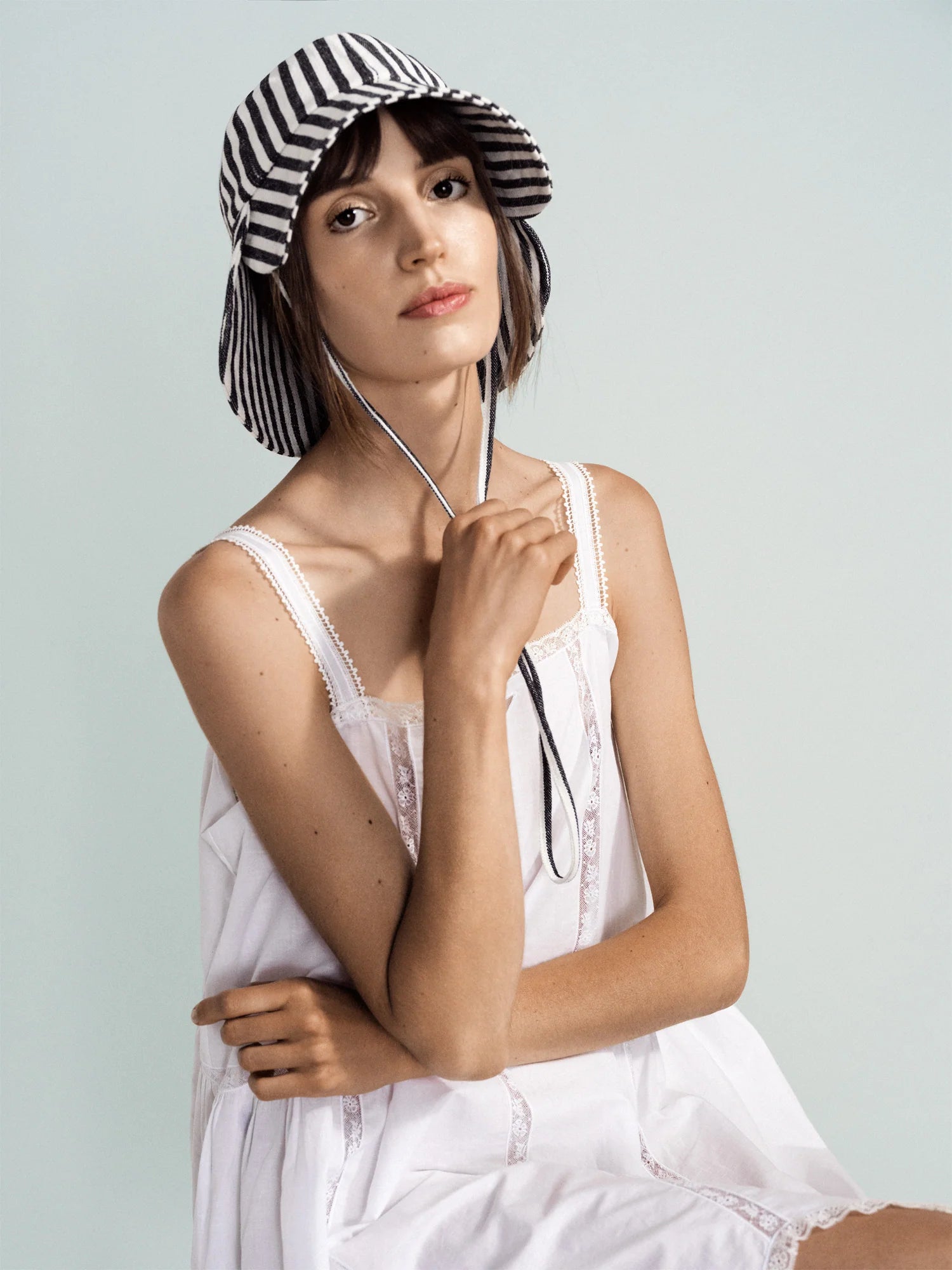 Stripe Tulip Bucket Hat