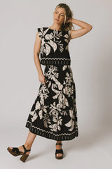 Tikki Abstract Maxi Skirt FINAL SALE