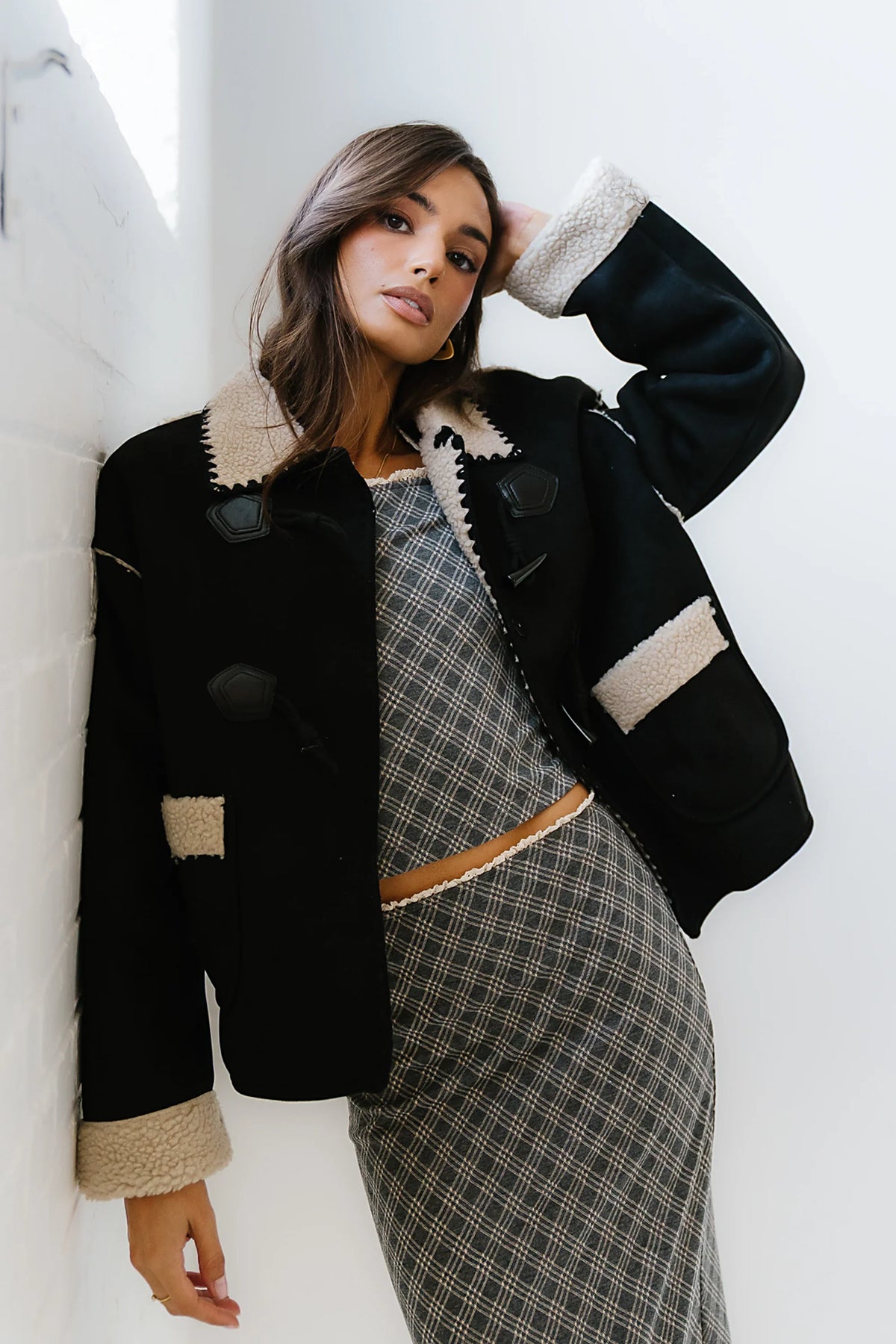 Collins Suede Jacket in Black FINAL SALE