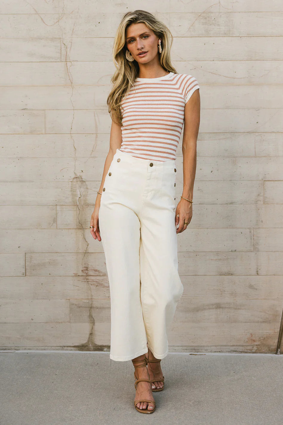 Amiri Wide Leg Jeans in Cream FINAL SALE