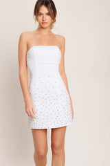 CITY TO COAST WHITE DENIM MINI DRESS