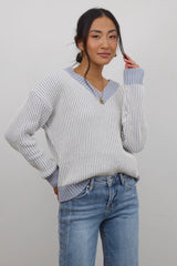 Glinda Knit Sweater in Blue FINAL SALE