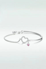 Heart Charm Bracelet in Sterling Silver