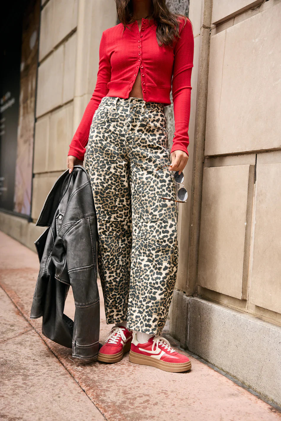 Lisette Barrel Jean in Leopard FINAL SALE