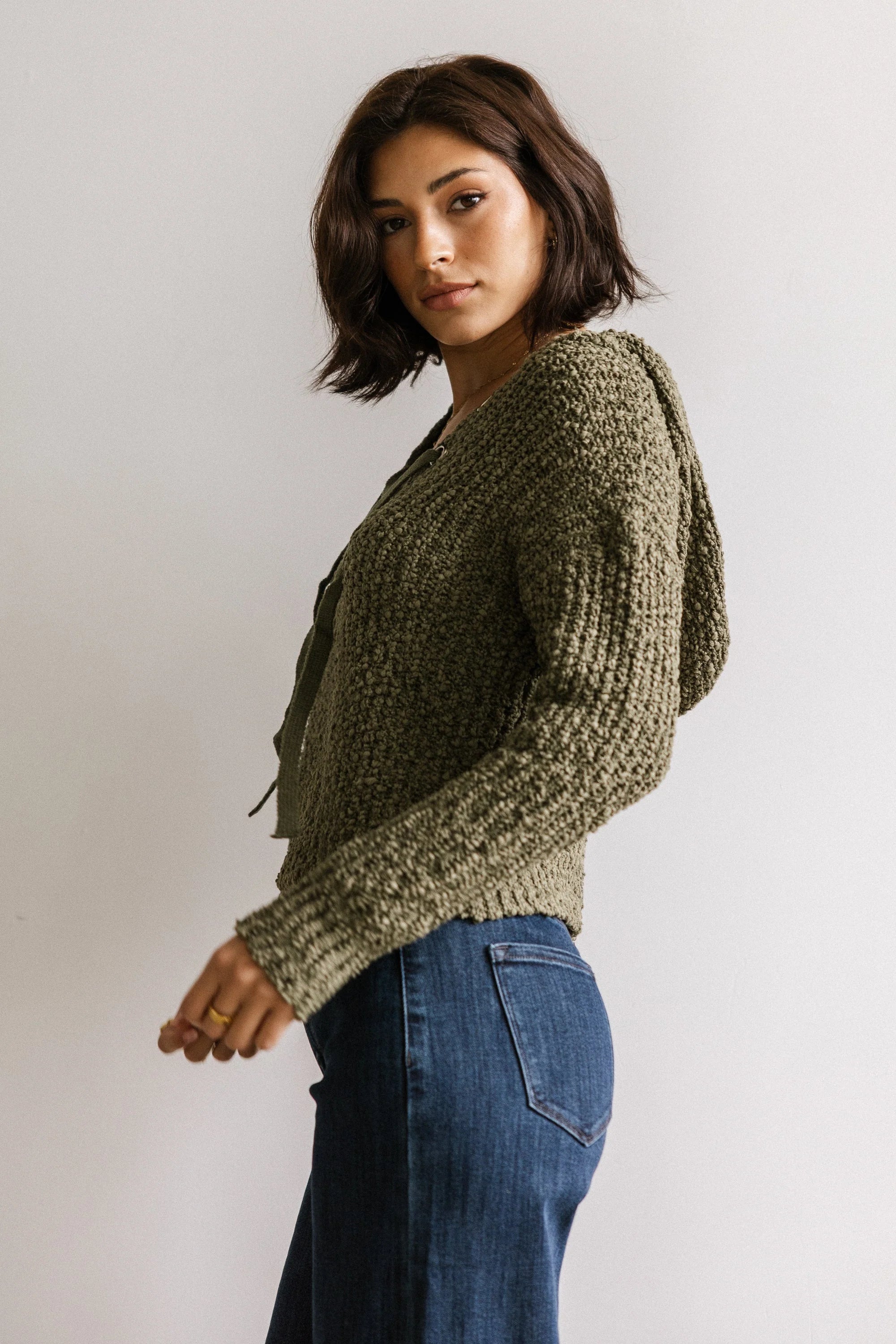 Georgie Knit Sweater in Olive