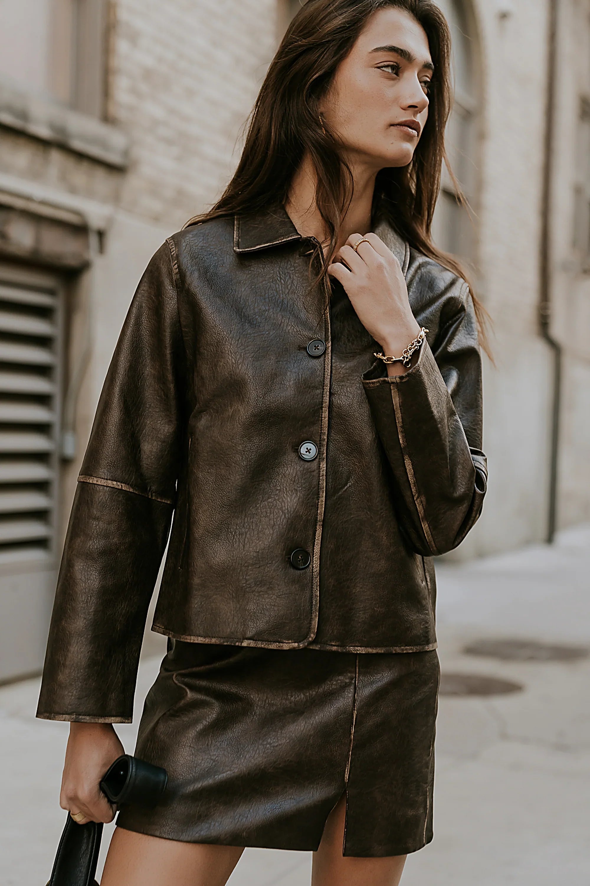 Kelsey Vegan Leather Jacket FINAL SALE