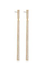 Straight Drop Crystal Dangle Earrings