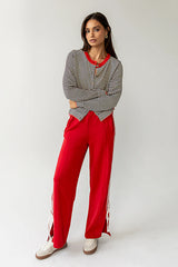 Josy Button Front Cardigan in Red FINAL SALE