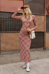 Pinot Plaid Maxi Skirt FINAL SALE