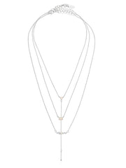 Layered Opal Lariat Necklace Set of 3