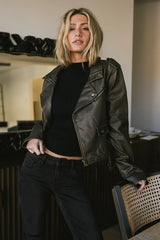 Vintage Washed Moto Jacket FINAL SALE
