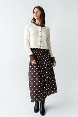 Ella Contrast Cardigan in Cream