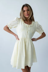 Jennie Mini Dress in Cream