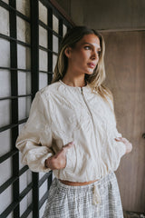 Sidney Embroidered Jacket in Cream