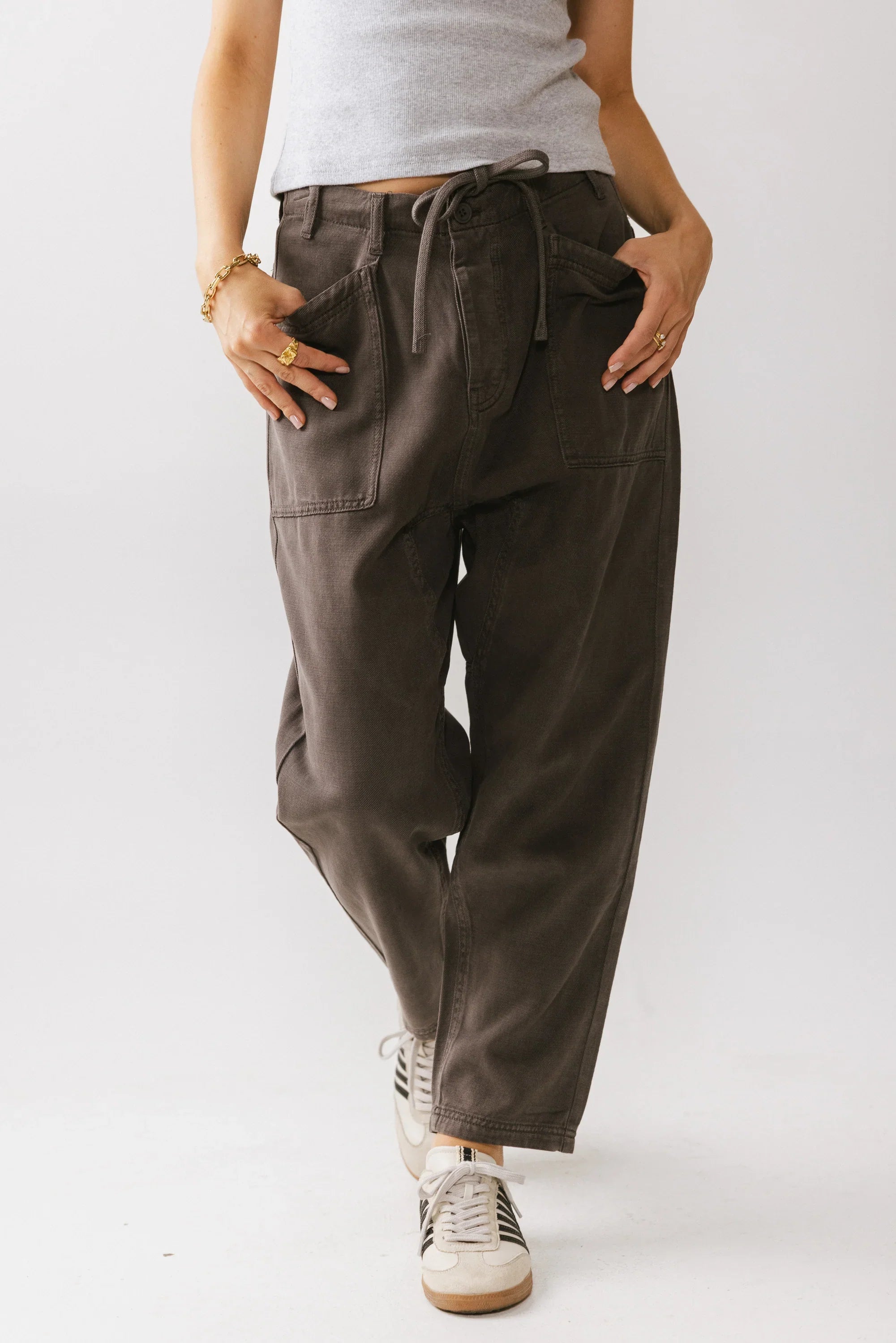 Rosie Tencel Loose Pants in Charcoal FINAL SALE
