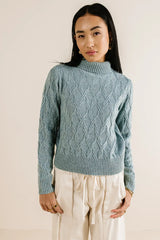 Maeve Turtleneck Sweater in Blue FINAL SALE