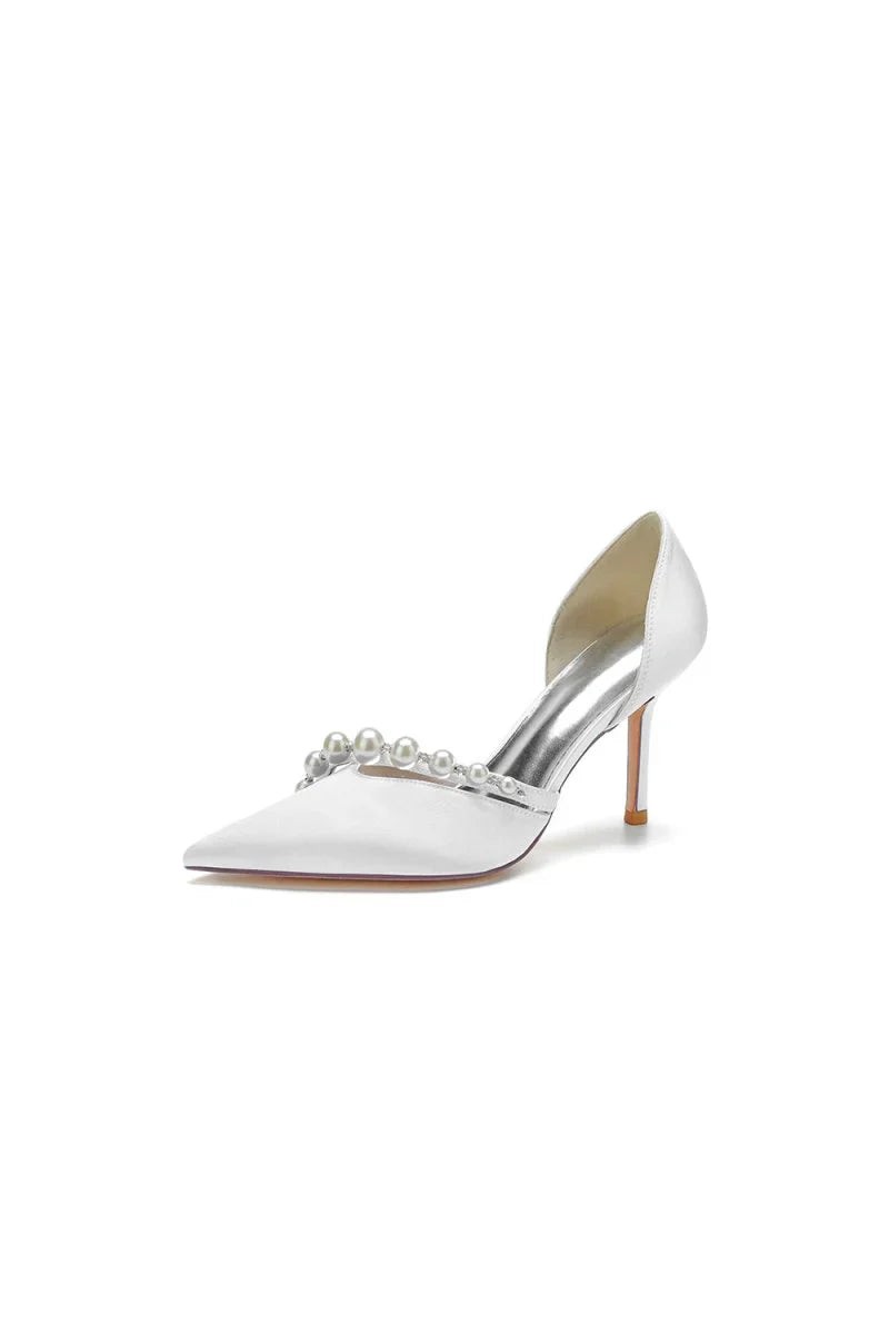 Cocktail Pointed Toe Pearl Heels