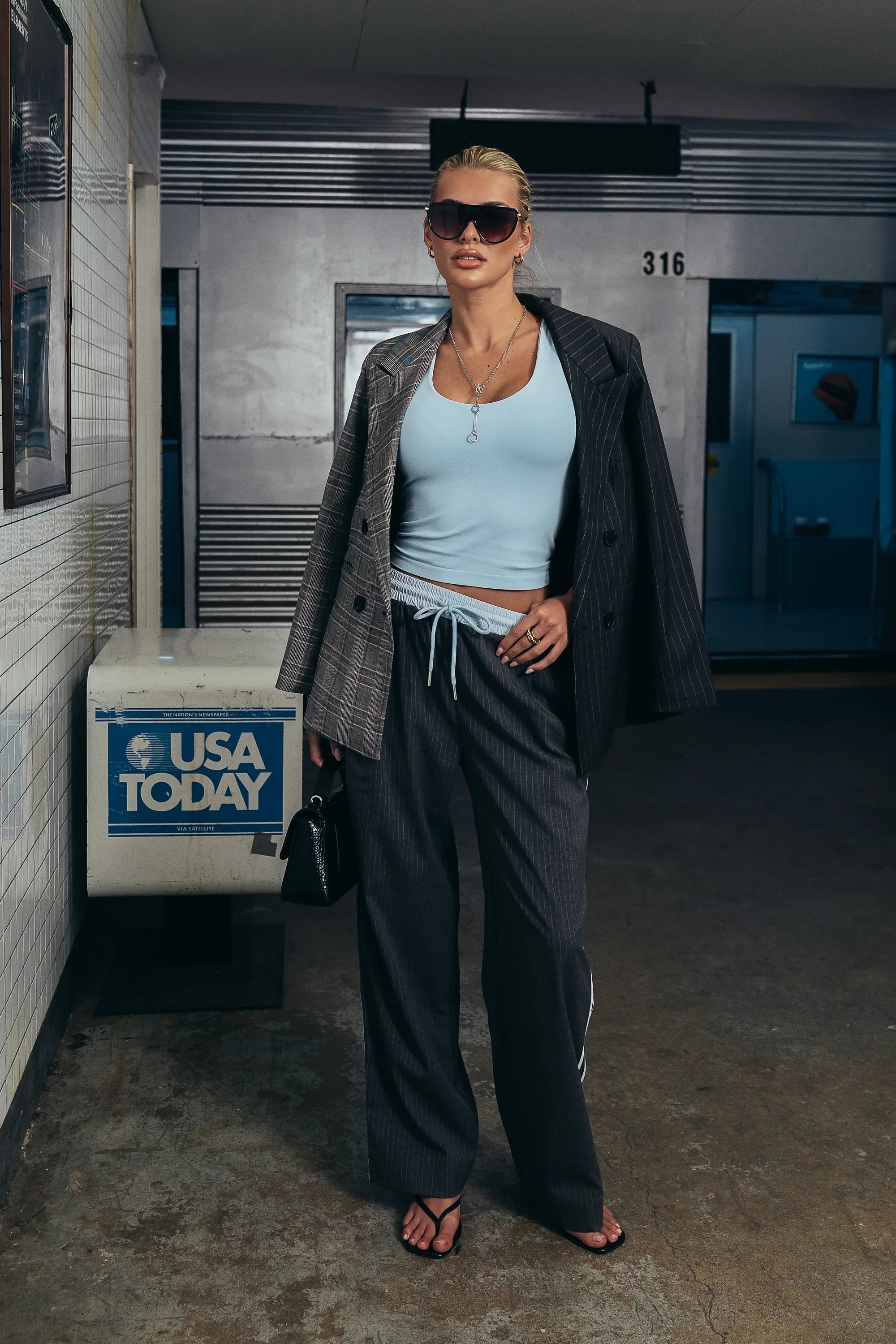 Connor Contrast Wide Leg Pants