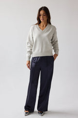 Adella Knit Sweater in Silver FINAL SALE