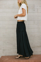 Phillipa Pleated Maxi Skirt in Navy FINAL SALE