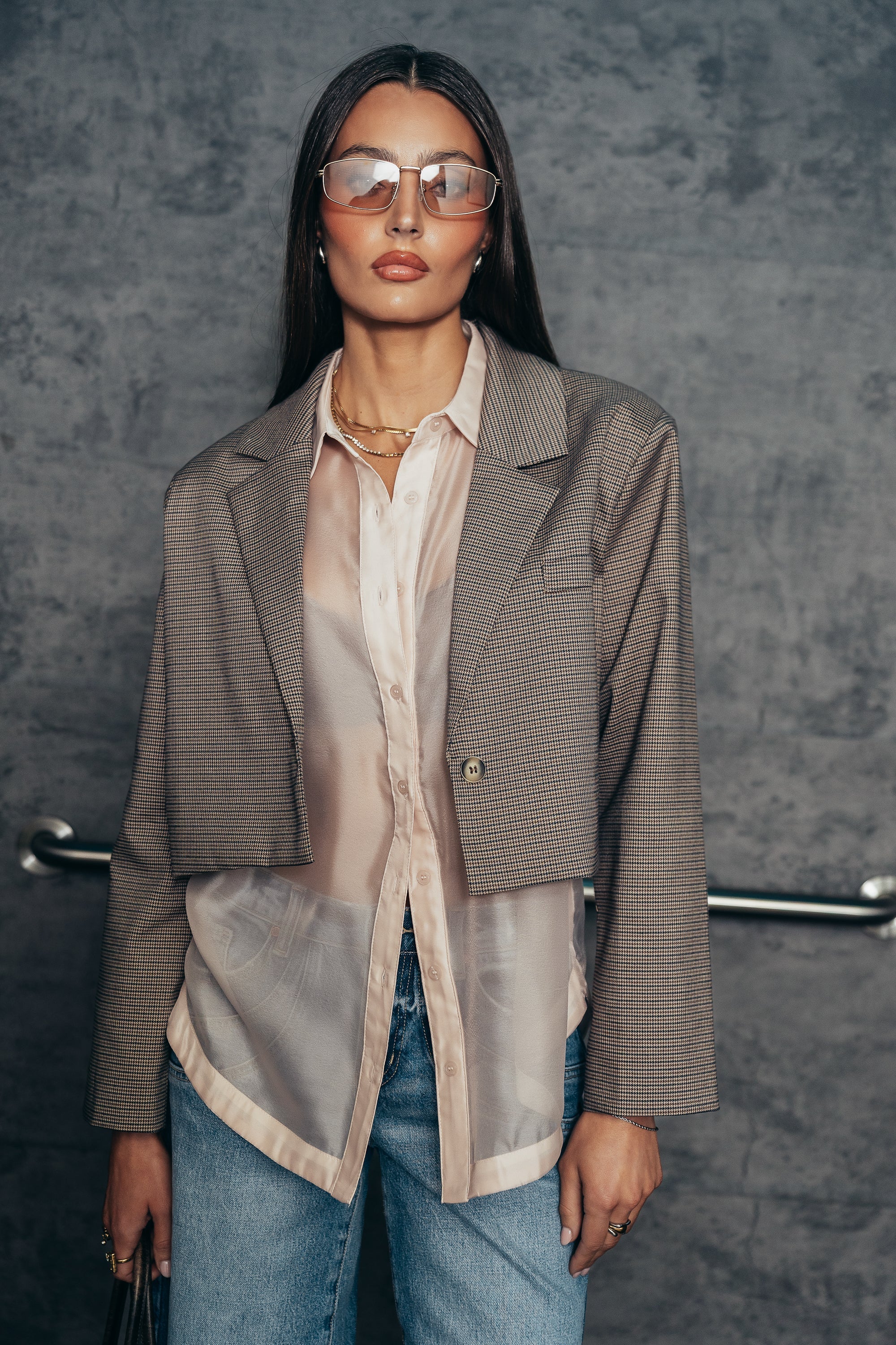 Crystal Cropped Blazer