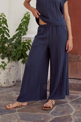 Jaylen Wide Leg Pants in Navy FINAL SALE