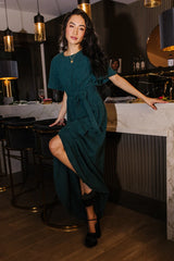 Lyanna Sparkle Maxi Dress in Teal FINAL SALE