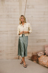 Zada Midi Skirt in Sage FINAL SALE