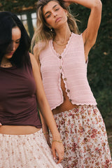 Annie Knit Vest in Blush FINAL SALE