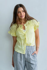 Kaytee Striped Top in Yellow