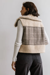 Liv Sherpa Vest in Taupe FINAL SALE