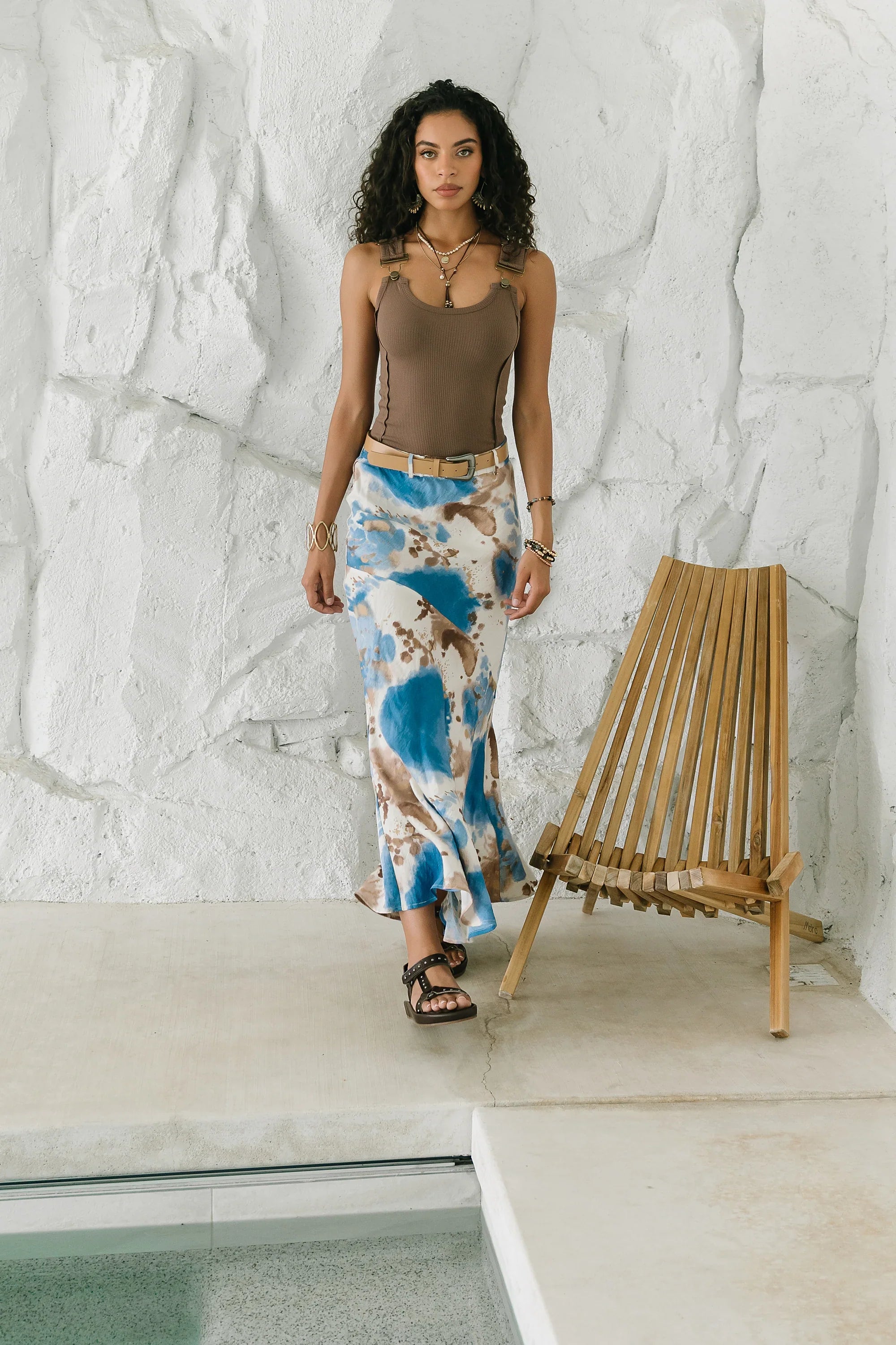 Jojo Watercolor Maxi Skirt