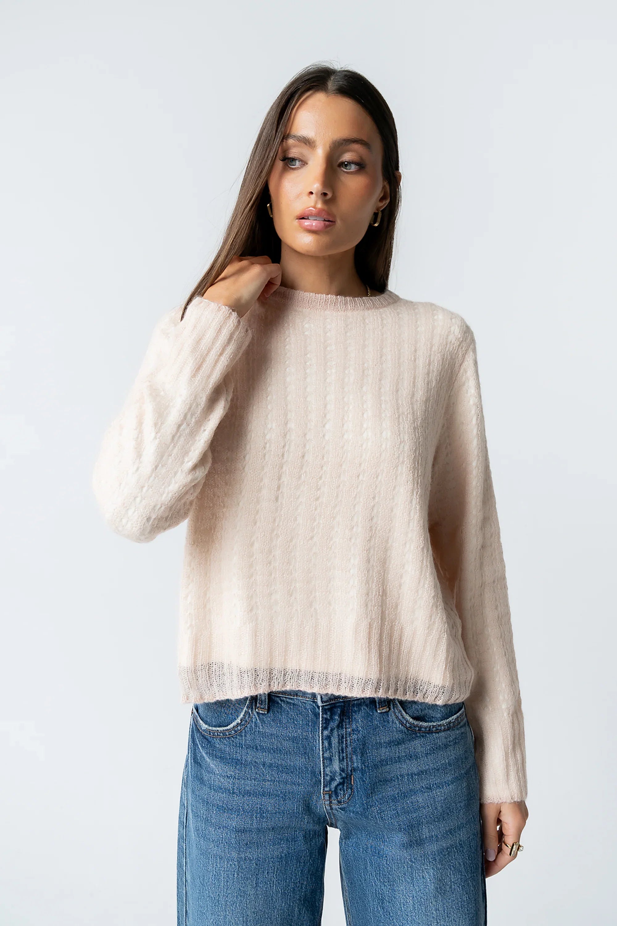 Leo Layered Sweater in Pink FINAL SALE