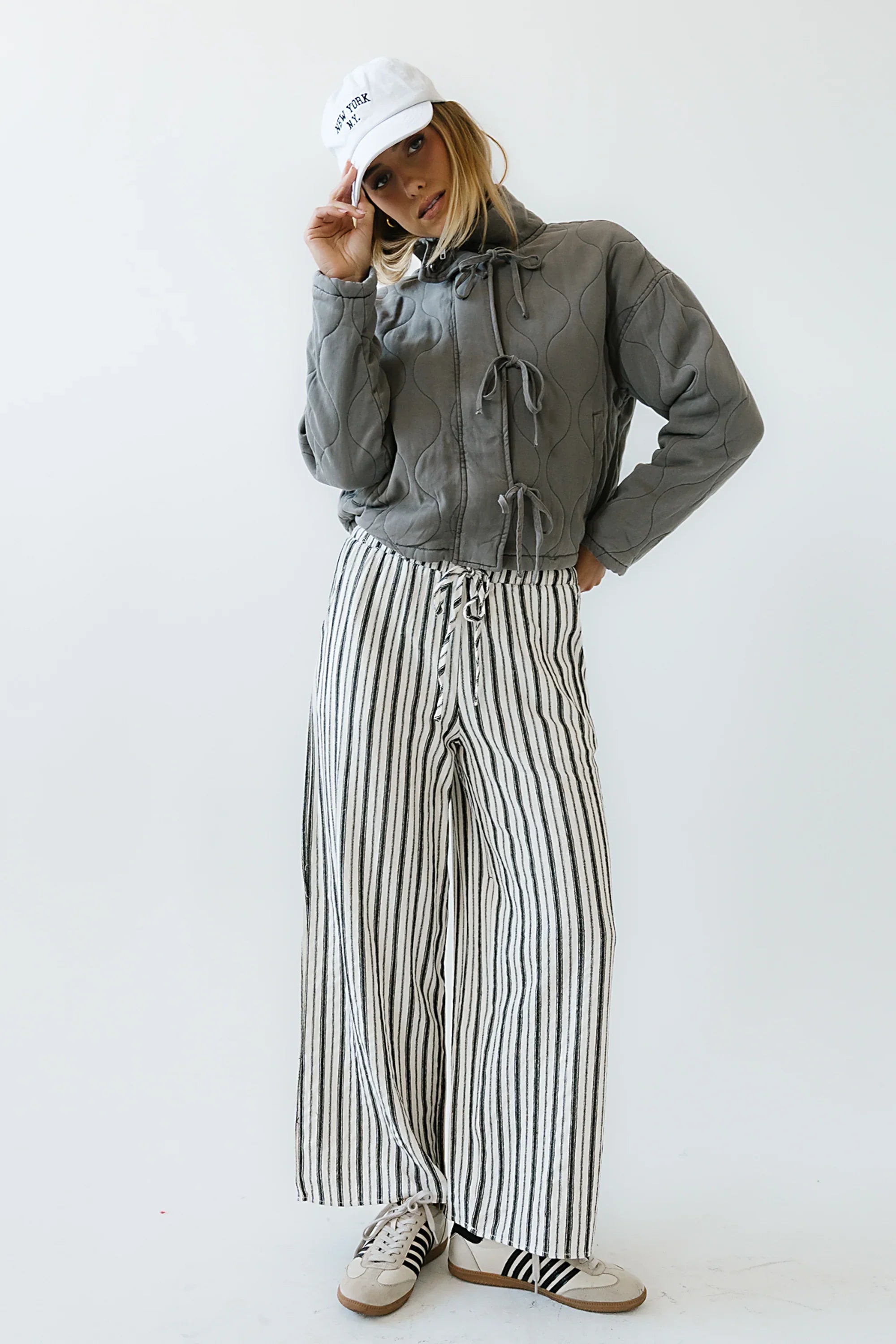 Quinn Quilted Jacket in Charcoal FINAL SALE