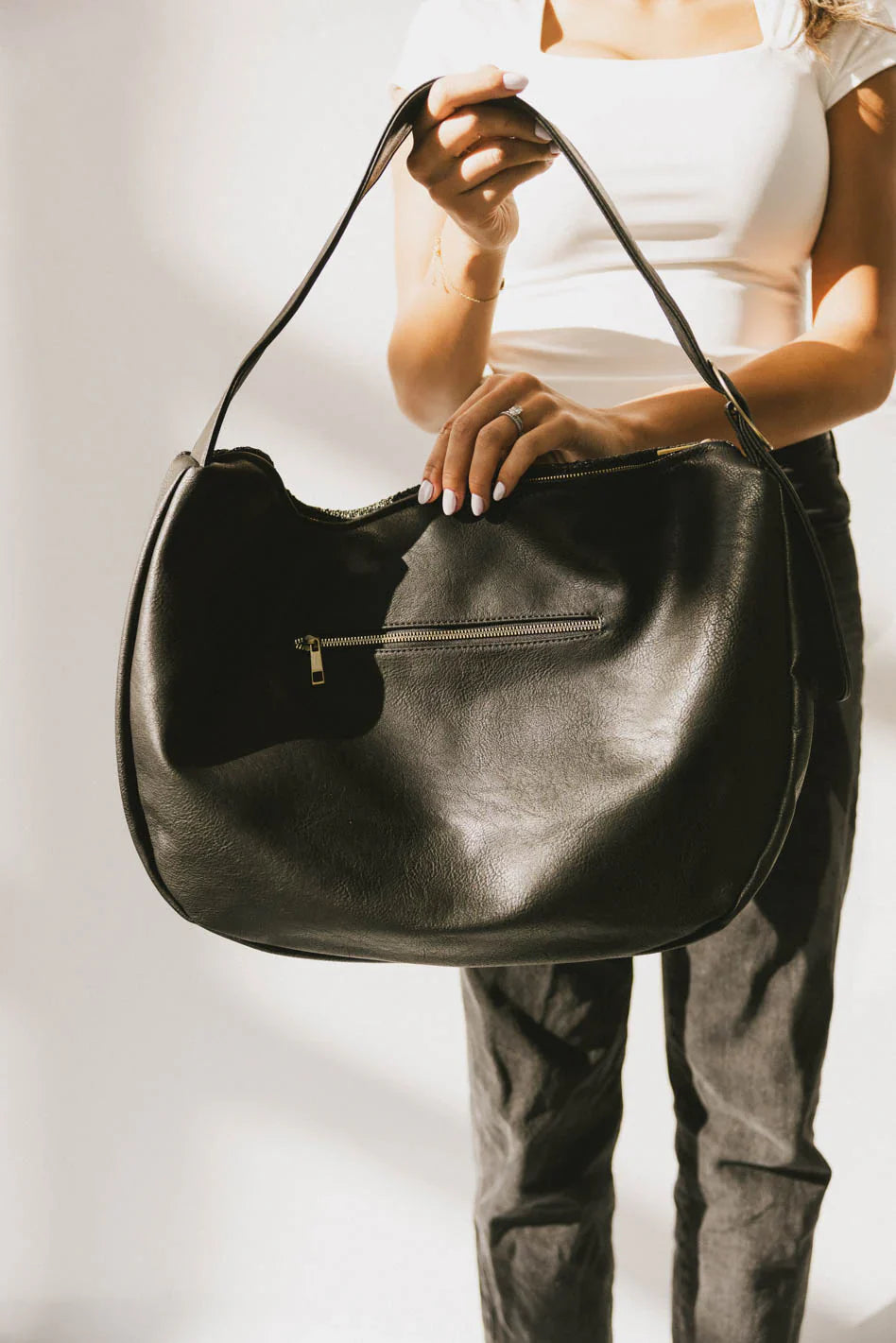 Toulouse Woven Tote in Black FINAL SALE