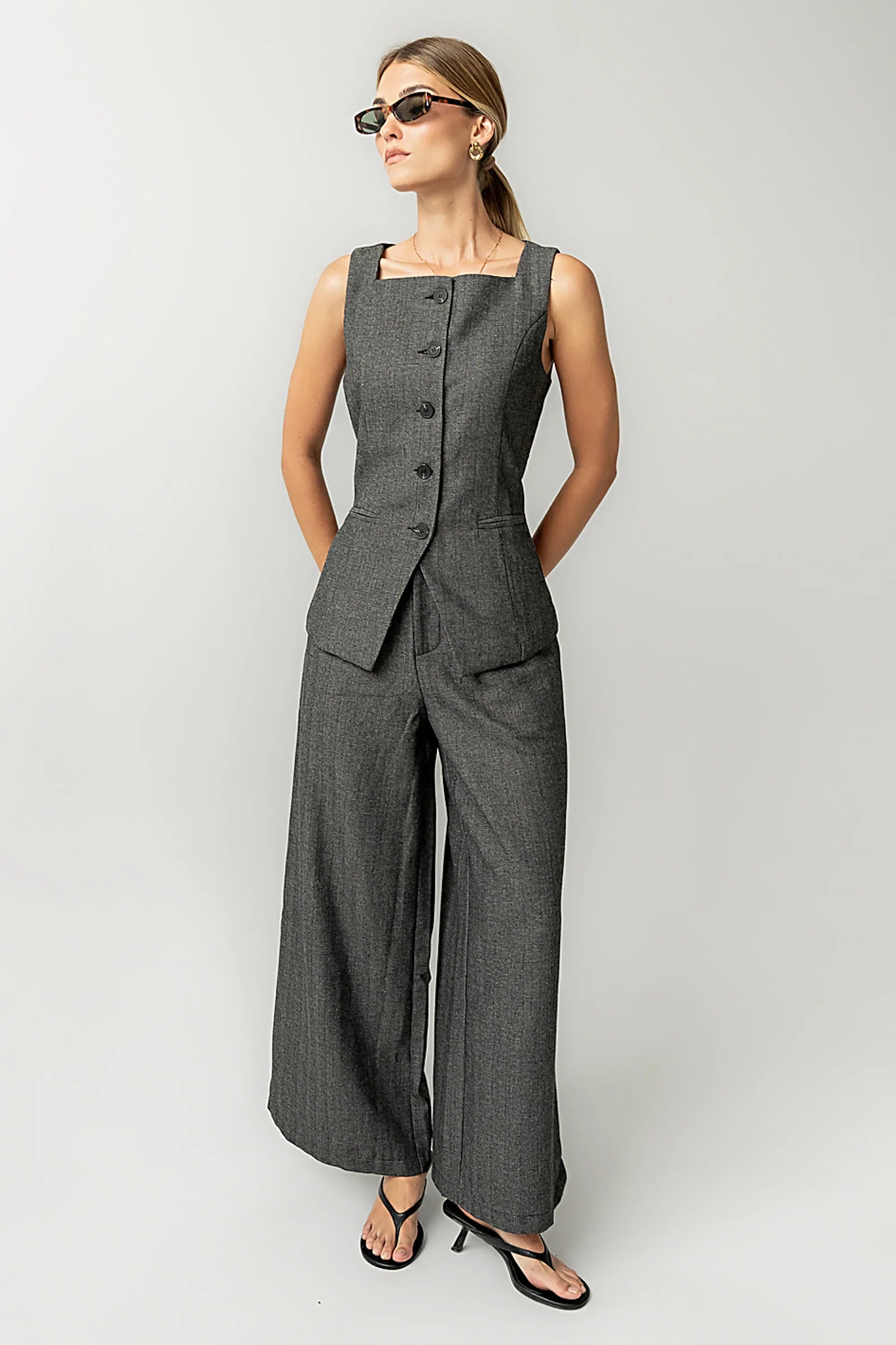 Arden Herringbone Vest