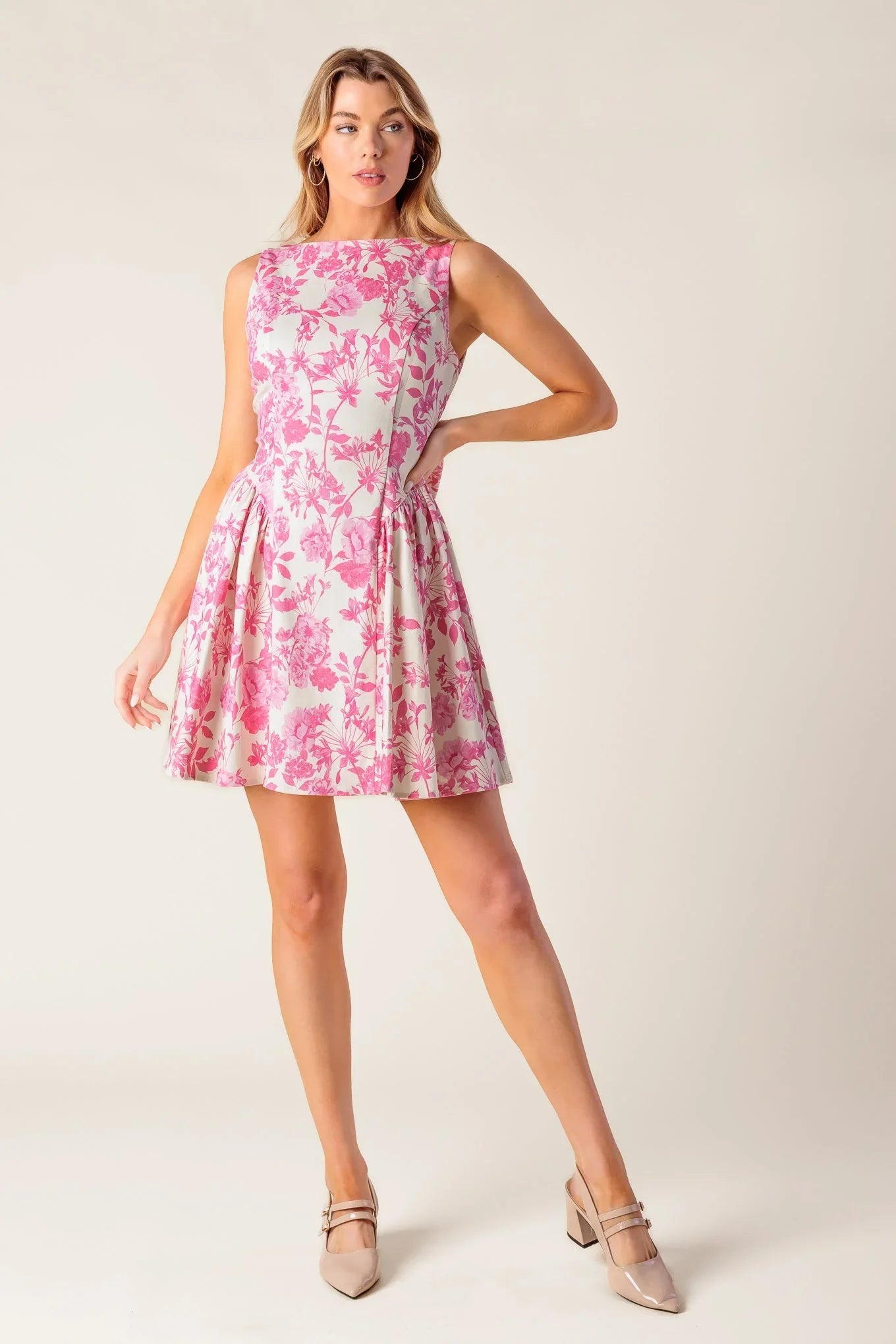 ISLAND ADVENTURE PINK MINI DRESS