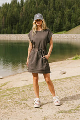Go Getter Mini Dress in Charcoal FINAL SALE