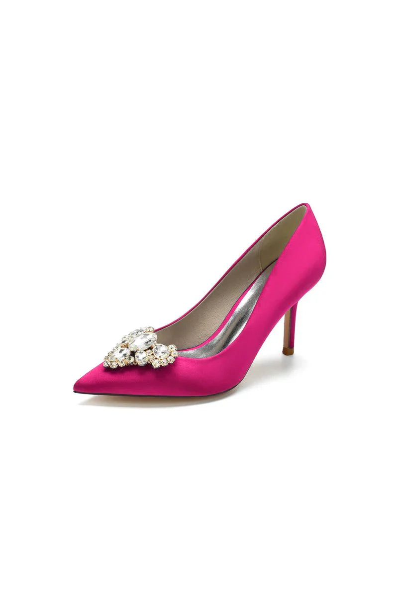 Cocktail Pointed Toe Crystal Heels