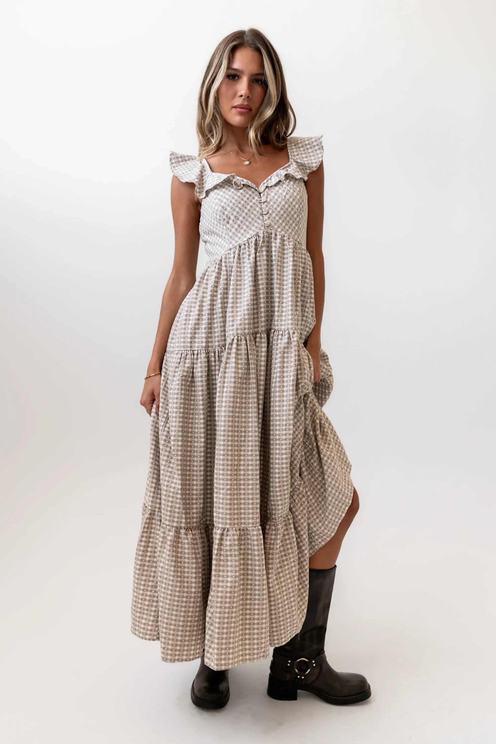 Salome Gingham Maxi Dress FINAL SALE