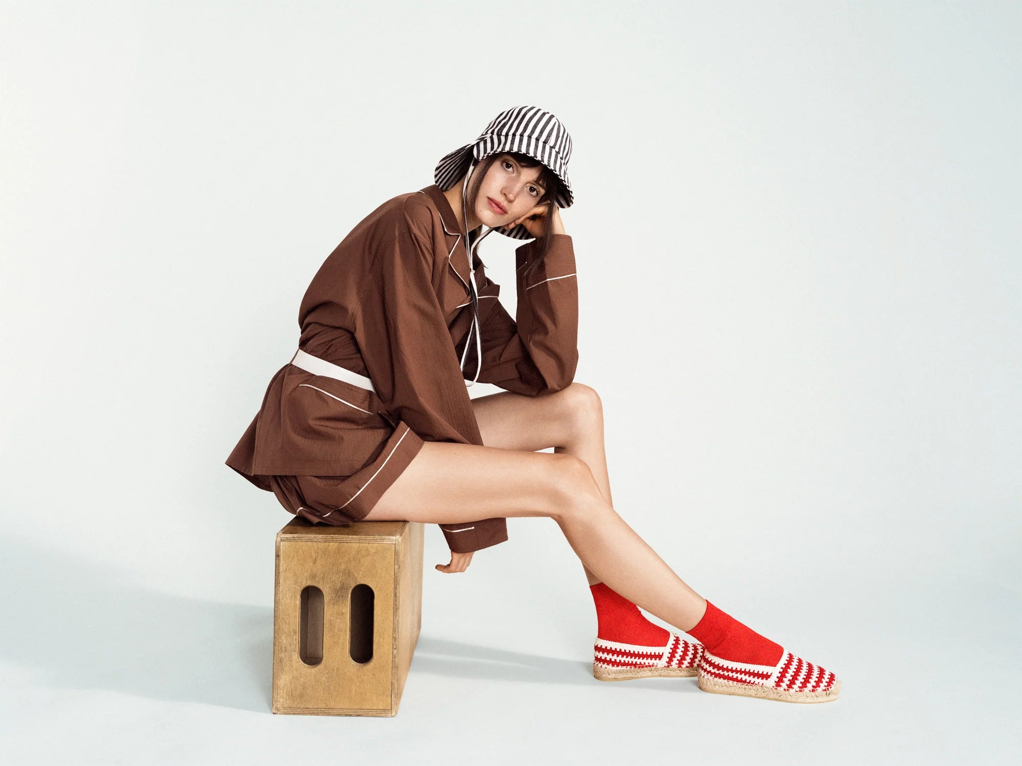 Stripe Tulip Bucket Hat