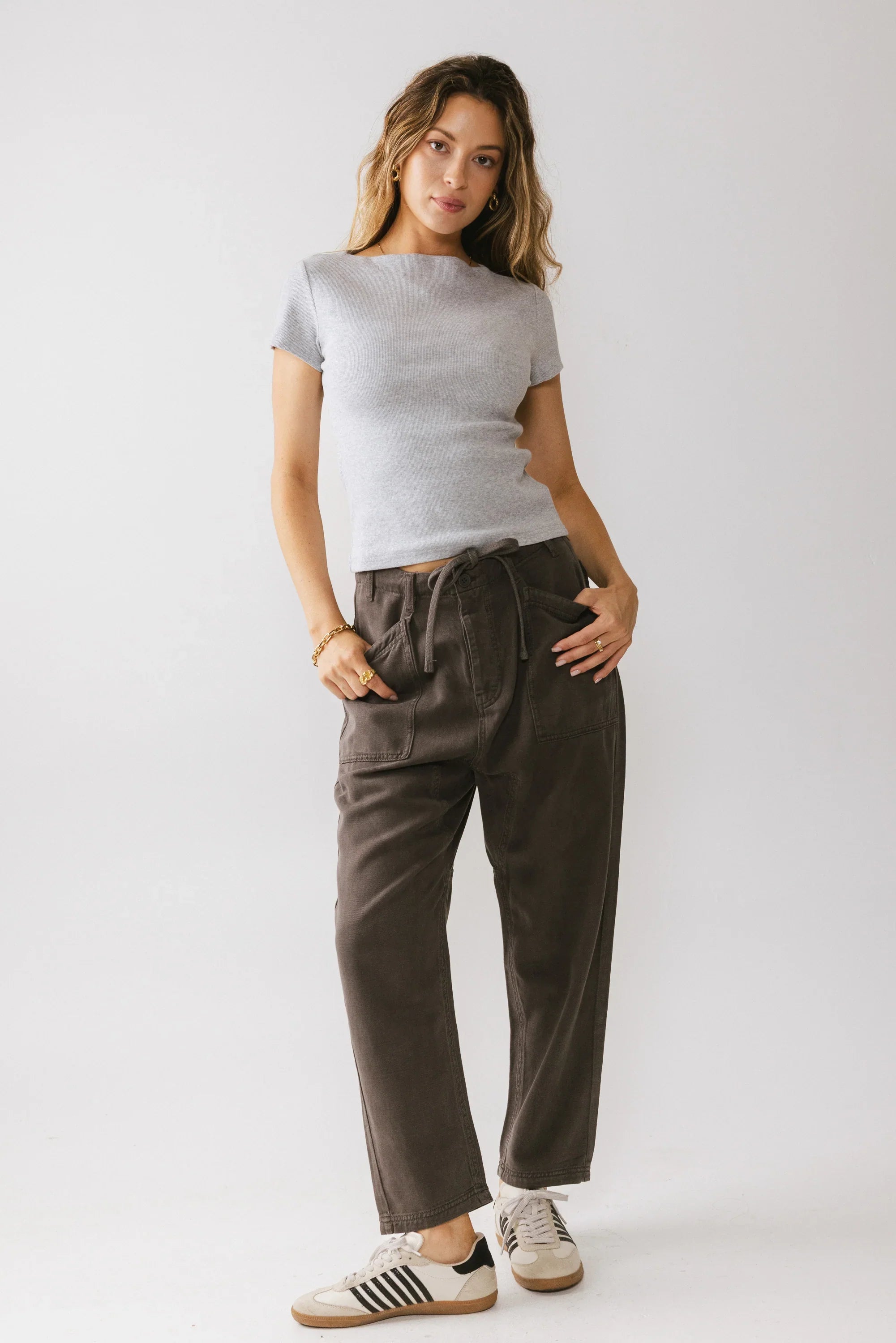 Rosie Tencel Loose Pants in Charcoal FINAL SALE