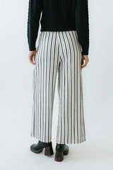 Lucy Striped Baggy Pants in Black