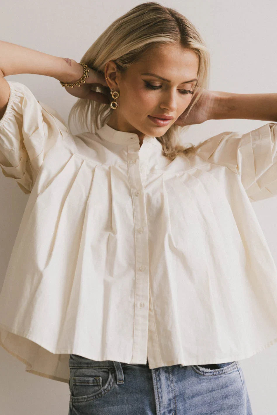 Ronan Pleated Blouse FINAL SALE