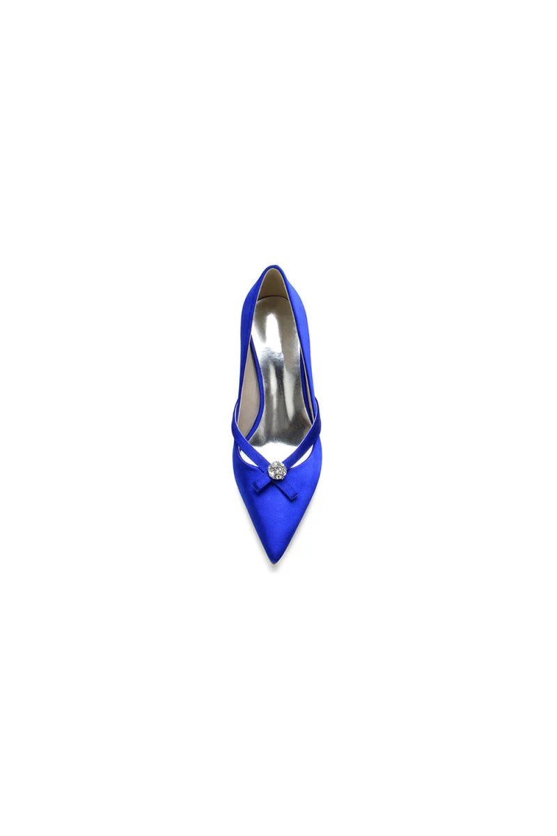 Crystal Bow Tie Pointed Toe High Heels